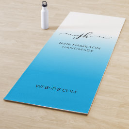 Esterilla De Yoga Simple Ombre Azul Personalizado