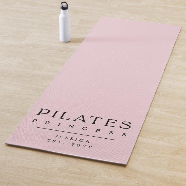 Esterilla De Yoga Simple Typography Custom Pink Pilates Princess (In situ)