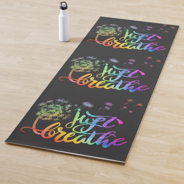 Esterilla De Yoga Simplemente respira el diente de león en el viento (In situ)