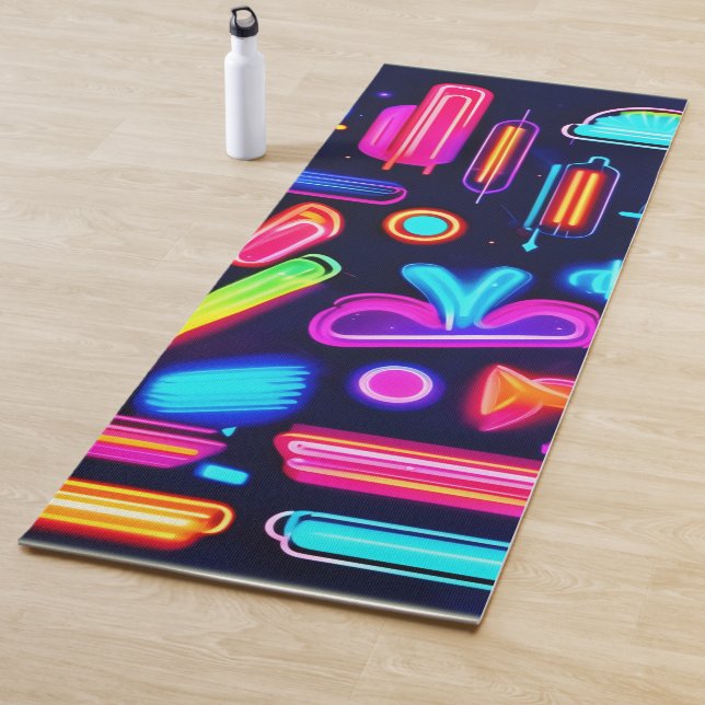 Esterilla De Yoga Sinfonía de paisaje onírico de neón (In situ)