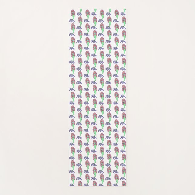 Esterilla De Yoga sirena de arco iris rosa azul violeta verde rizo n (Anverso)