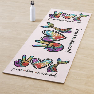 Esterilla De Yoga Sirenas de amor por la paz - Símbolo Inspirador y 