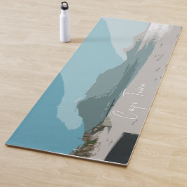 Esterilla De Yoga Sketch oceánico de la montaña de la Mesa de Ciudad