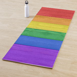Esterilla De Yoga SlipperyJoe's clásico arcoíris táctil hecho a mano