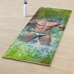 Esterilla De Yoga SlipperyJoe's hombre adulto muy musculoso sin cami