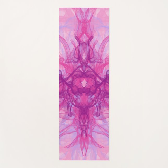 Esterilla De Yoga SMOKE PINK - Arte fractal moderno y abstracto - (Anverso)