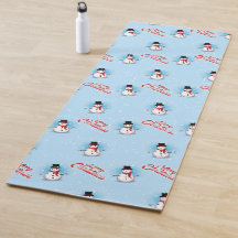 Snowman tradicional con Feliz Navidad en AZUL