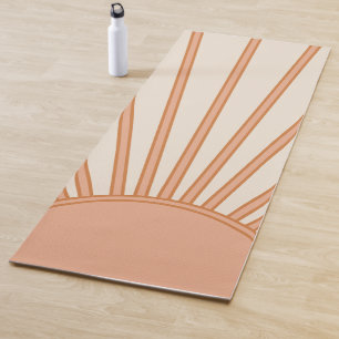 Esterilla De Yoga Sol Sunrise Earth Tones Terracotta Retro Sunshine