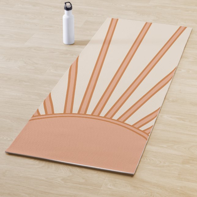 Esterilla De Yoga Sol Sunrise Earth Tones Terracotta Retro Sunshine (In situ)
