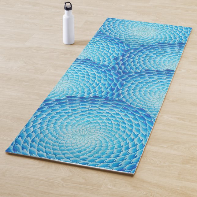 Esterilla De Yoga Sombras del modelo azul de la mandala (In situ)