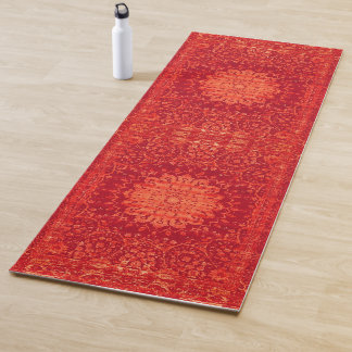 Esterilla De Yoga Souk Sunset: Patrón marroquí Naranja Marrakesh