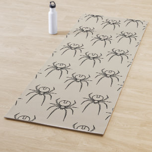 Esterilla De Yoga Spider - Blanco óseo y negro mural