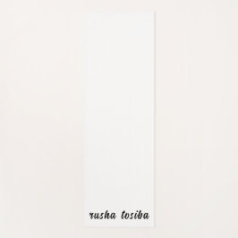 Esterilla De Yoga Stylish Monogram Modern Minimal White Script Art