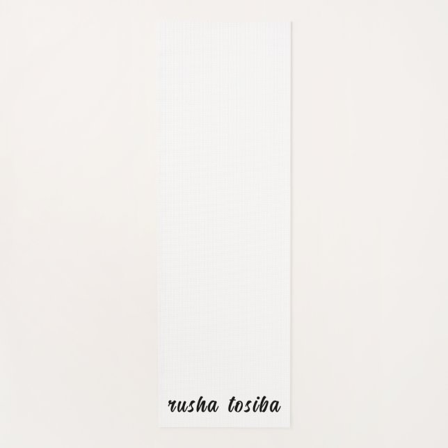 Esterilla De Yoga Stylish Monogram Modern Minimal White Script Art (Anverso)