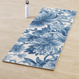 Esterilla De Yoga Sueños Azules | Chinoiserie Aquarela Floral