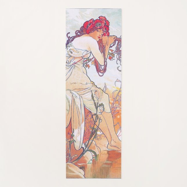 Esterilla De Yoga Summer (Cuatro Temporadas), Alphonse Mucha (Anverso)