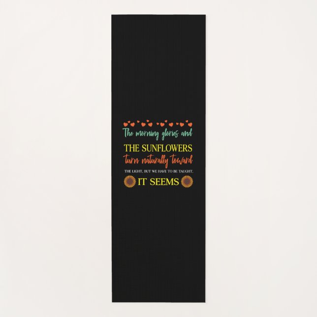 Esterilla De Yoga Sunflower Lover | Los girasoles se vuelven natural (Anverso)