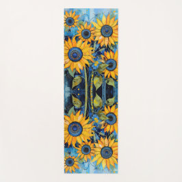 Esterilla De Yoga Sunflowers Wildflowers Flower Mixed Media Design