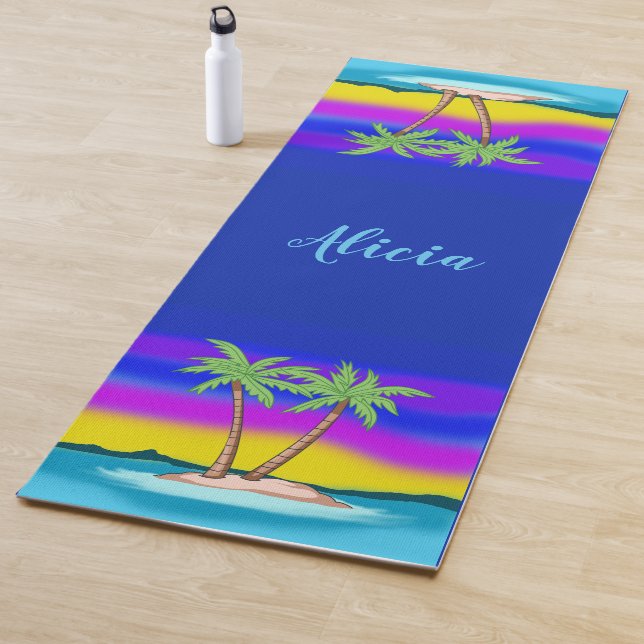 Esterilla De Yoga Sunset de isla personalizada (In situ)