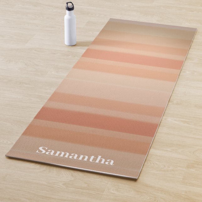 Esterilla De Yoga Sunset Horizon Stripes Minimal Calm (In situ)