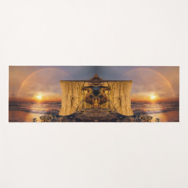 Esterilla De Yoga Sunset Ocean Cliff (Anverso (horizontal))