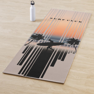 Esterilla De Yoga Surfista En La Playa Al Atardecer Vida útil de l