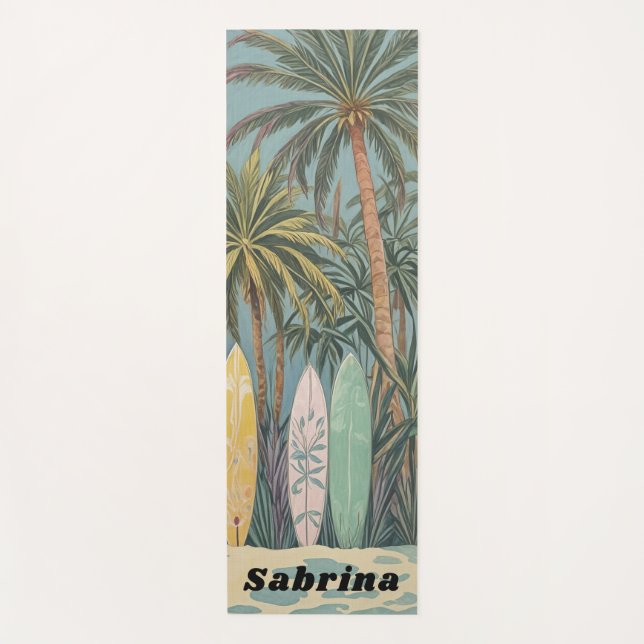 Esterilla De Yoga Surf's Up, Pastel Style personalizado (Anverso)