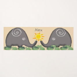 Esterilla De Yoga Sus elefantes espirales poéticos del saludo