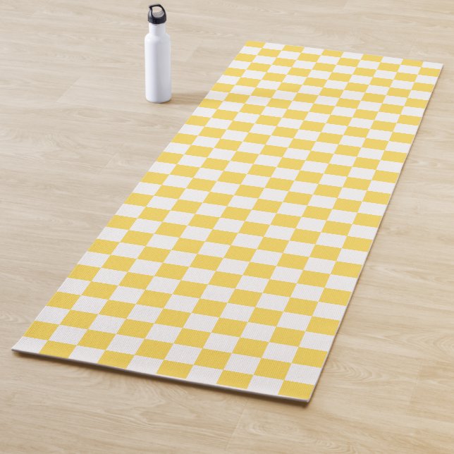 Esterilla De Yoga Tablero de ajedrez amarillo visual clásico (In situ)