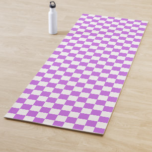 Esterilla De Yoga Tablero de ajedrez magenta visual clásico