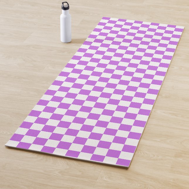Esterilla De Yoga Tablero de ajedrez magenta visual clásico (In situ)