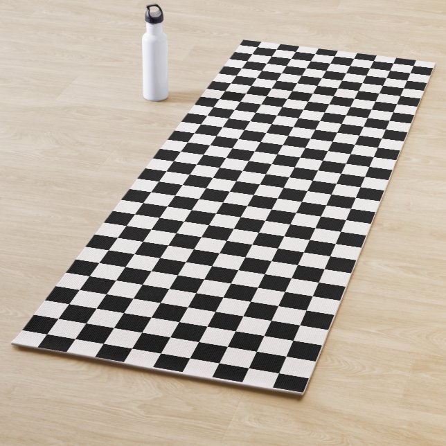 Esterilla De Yoga Tablero de ajedrez negro clásico (In situ)