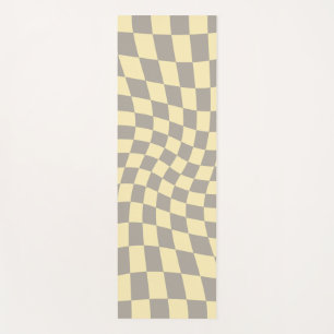 Esterilla De Yoga Tablero retro graso amarillo pasto retorcido