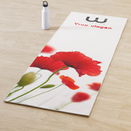 Esterilla De Yoga Tapis de yoga nature fleurs de coquelicot.
