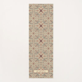 Esterilla De Yoga Tatreez pattern, beige geometric ornament