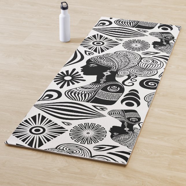 Esterilla De Yoga Tatuaje tribal de retrato Chica africano (In situ)