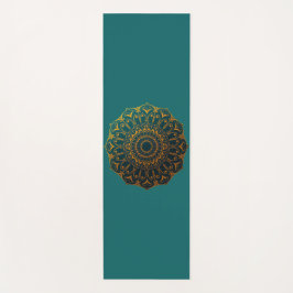 Esterilla De Yoga Teal and Gold Mandala