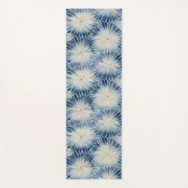 Esterilla De Yoga Tejido azul shibori tinte japonés patrón tradicion
