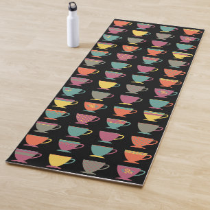 Esterilla De Yoga Tejidos de porcelana coloridos, tazas de café cali