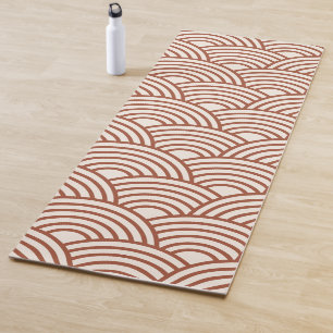 Esterilla De Yoga Terracota de óxido de onda de Seigaiha japonesa