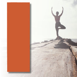 Esterilla De Yoga Terracotta Naranja Color sólido Cálido y Diseño Te
