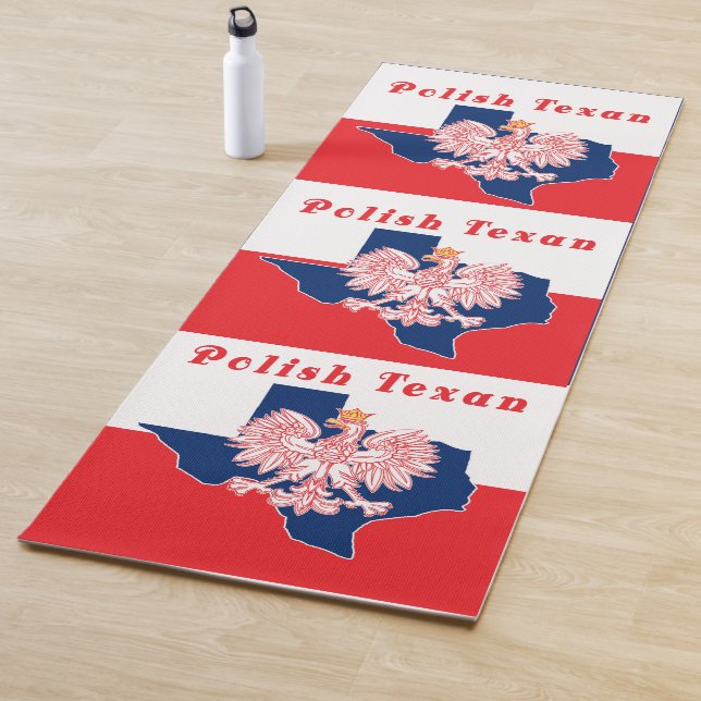 Esterilla De Yoga Texano polaco con mapa de Texas (In situ)
