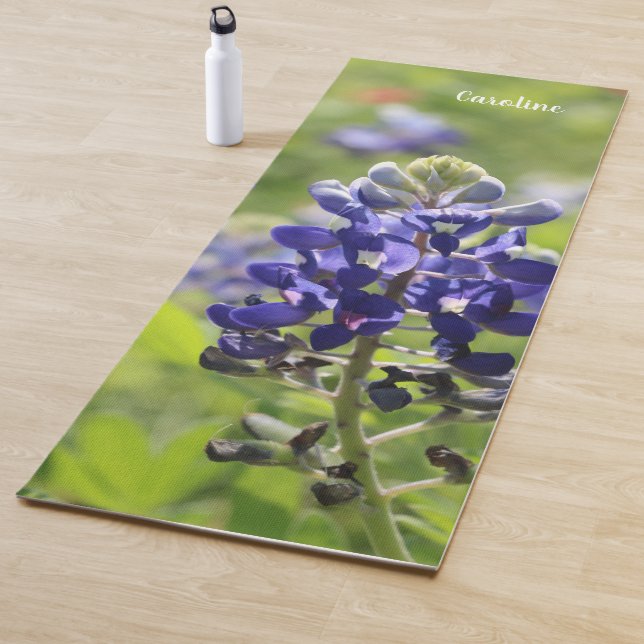 Esterilla De Yoga Texas Bluebonnet (espalda azul), Personalizado (In situ)