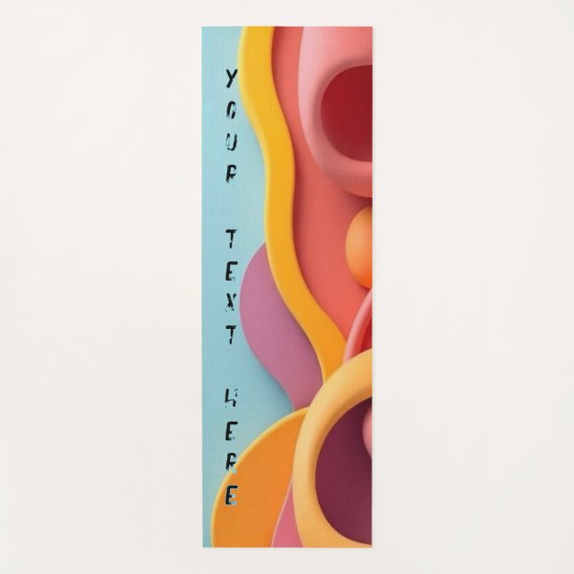 Esterilla De Yoga Texto del personalizado de los aparejos de fitness (Anverso)