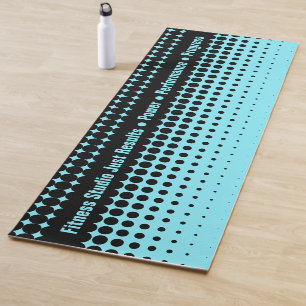 Esterilla De Yoga Texto personalizado moderno en tono medio eléctric
