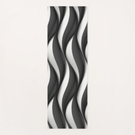 Esterilla De Yoga Three Dimensional Black and White Wave Pattern