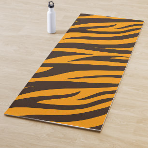 Esterilla De Yoga Tigre Stripe Naranja negro Patrón de piel de anima