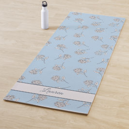 Esterilla De Yoga Timeless Botanical Bloom Soft Blue Monogram 