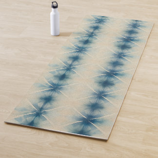 Esterilla De Yoga Tinte Shibori Azul Japón Patrón Tradicional No3