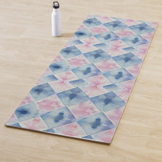 Esterilla De Yoga Tinte Shibori Azul Japón Patrón Tradicional No9